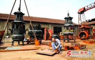 代县兴圣村杨长胜铸造厂产品大香炉热销旅游景区